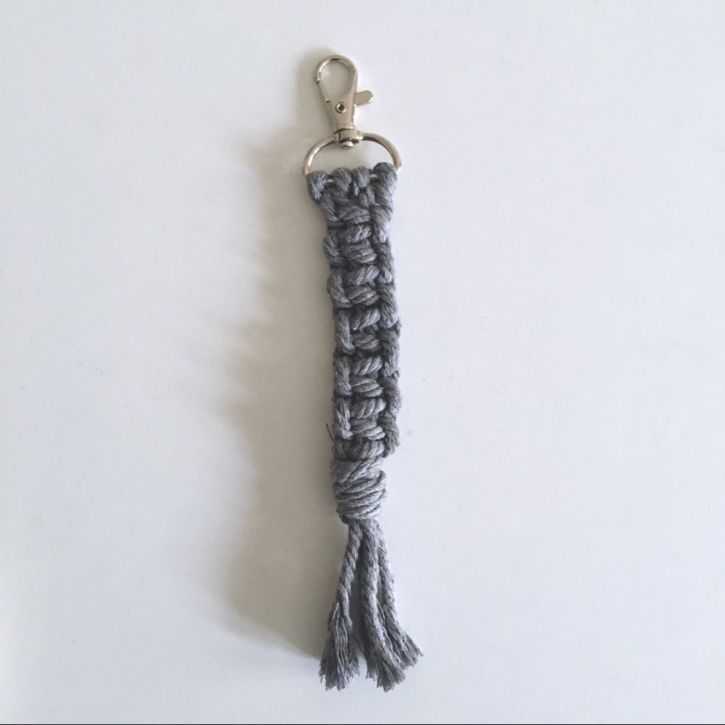 Square Macrame Keychain